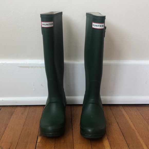 Hunter Original Tall Green Rain Boot - Picture 1 of 5